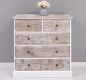 Chest of drawers with 2 narrow drawers + 3 wide drawers