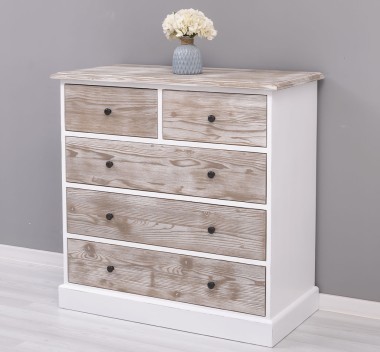 Chest of drawers with 2 narrow drawers + 3 wide drawers