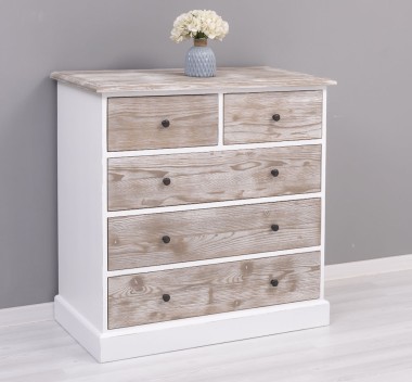 Chest of drawers with 2 narrow drawers + 3 wide drawers