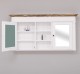 Suspended bathroom furniture with two doors with mirror and shelves