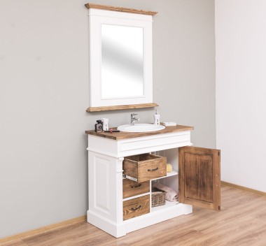 Ornamental bathroom cabinet for sink with 3 drawers and 1 door - sink is not included in the price