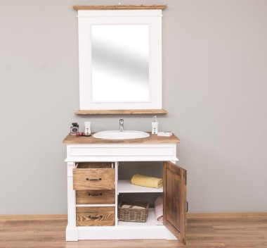 Ornamental bathroom cabinet for sink with 3 drawers and 1 door - sink is not included in the price