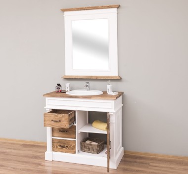 Ornamental bathroom cabinet for sink with 3 drawers and 1 door - sink is not included in the price