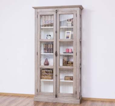 Glass display case, 2 doors with Cremone