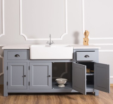 Kitchen furniture with double sink