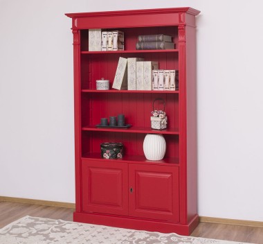 Bookcase with 2 doors, open shelf, Directoire Collection