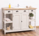 Bathroom cabinet for sink with 2 doors and 2 shelves, oak top - sink is not included in the price
