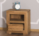 Bedside table with 2 drawers Wild Oak drawer on metal rail