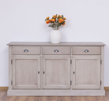 Buffet with 3 doors, 3 drawers, BAS Oak - Color_P037 - Brushed