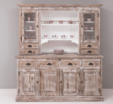 4-door sideboard, 4 drawers + 2 glass doors BAS, 4 drawers, open space SUP - Ext._P071 / Int._P004