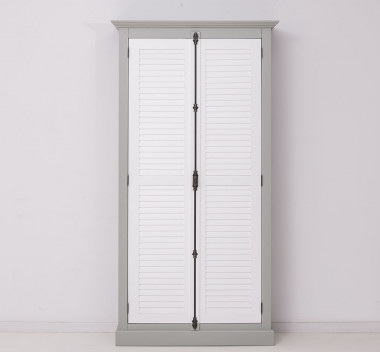 2-door cabinet with rod hardware, Shutter Collection - Corp_P077 - Doors_P004 - DOUBLE COLOR