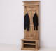 Hallway coat hanger with 2 open shelves, oak