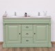 Bathroom cabinet for 2 sink, ornate, oak top - sink not included in the price