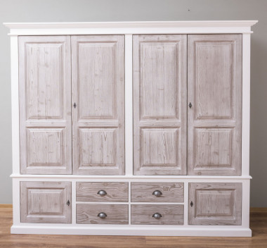 Cabinet with 4 + 2 doors, 4 drawers