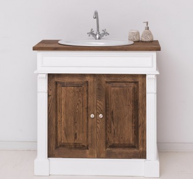 Bathroom cupboard 1 wash basin, sink included in price, oak - Color Top_P064 - Color Corp_P004
