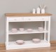 Console with 3 drawers, 1 shelf, oak top