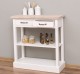 Console with 2 drawers, 1 shelf, oak top