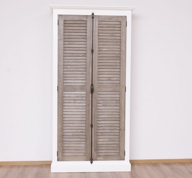 2-door cabinet with rod hardware, Shutter collection - Corp_P004 - Doors_P037 - DOUBLE COLOR