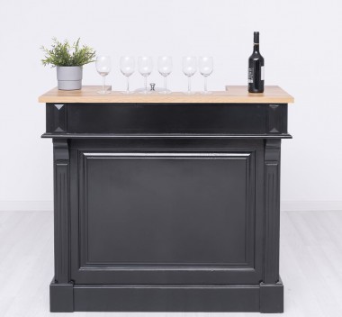 Bar counter with winerack, oak top - Color Top_P089 - Color Corp_P150 - DOUBLE COLORED