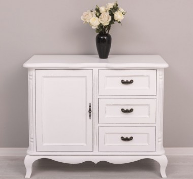 Chest of drawers Chic with 1 door and 3 drawers, soft close drawers - Color_P030++P004A - Double Lay