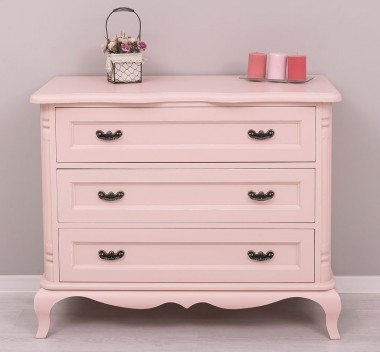 Chest of 3 drawers Chic, drawers on soft close - Color_P004++P043A - Double Layer Antic
