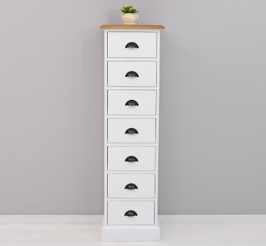 Narrow chest of drawers with 7 drawers - Color Top_P002 / Color Corp_P004 - DOUBLE COLORED