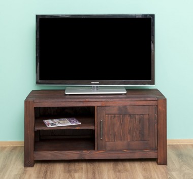 Small TV Commode, Cube Collection - Color_P083 - Deep Brushed