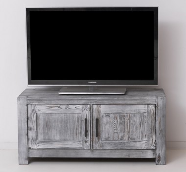 Small TV Commode, Cube Collection - Color_P067 - Deep Brushed