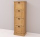 Narrow chest of drawers with 4 folding doors