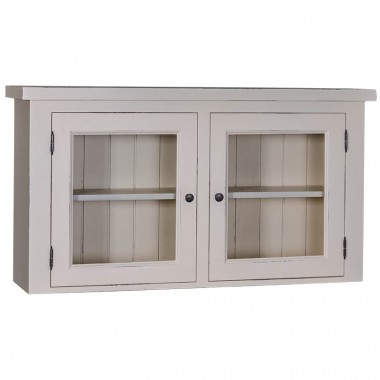 Suspended kitchen cabinet with 2 glass doors