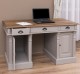 Desk with 2 doors and 3 drawers, oak top, Directoire Collection