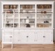 Bookcase with six doors, 300 x 40 x 240 cm, MDF, with ladder