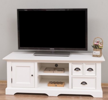 TV cabinet with one door and three drawers, 146 x 50 x 54 cm, MDF