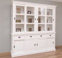 Buffet cabinet with eight sliding doors and four drawers, 220 x 51 x 220 cm, MDF