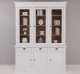 3-door sideboard, 3 BAS drawers + 3 SUP glass doors, Directoire Collection