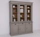 3-door sideboard, 3 BAS drawers + 3 SUP glass doors, Directoire Collection