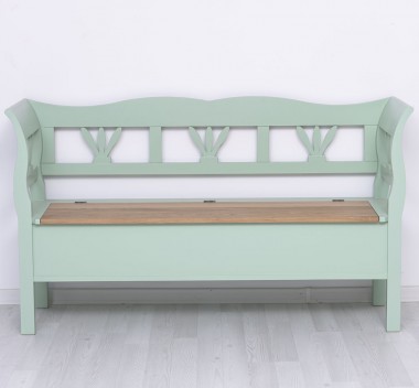 Large bench, oak top - Color Top_P061 - Color Corp_P092 - DOUBLE COLORED