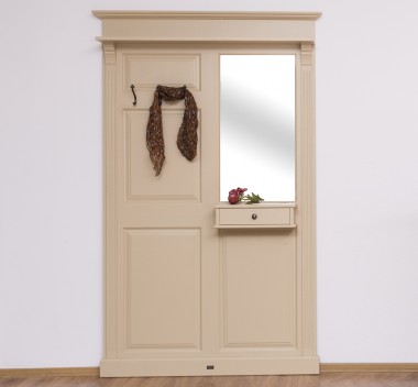 Hanger with mirror, 1 drawer