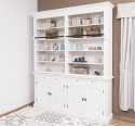 Bookcase with four doors, 200 x 40 x 240 cm, MDF, with ladder