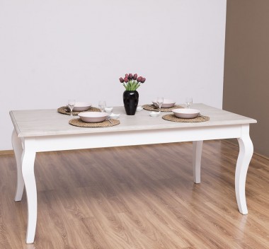 Dining table with curved legs 180x90x78cm