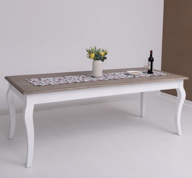 Dining table with curved legs 210x90x78cm