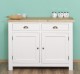 Kitchen cabinet with 2 doors, 2 drawers, oak top