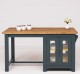 Kitchen island with table, oak top