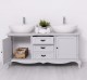 Chic bathroom furniture for vessel sink with 2 doors and 3 drawers