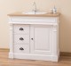 Ornamental bathroom cabinet for sink with 3 drawers and 1 door, oak top - sink is not included in th